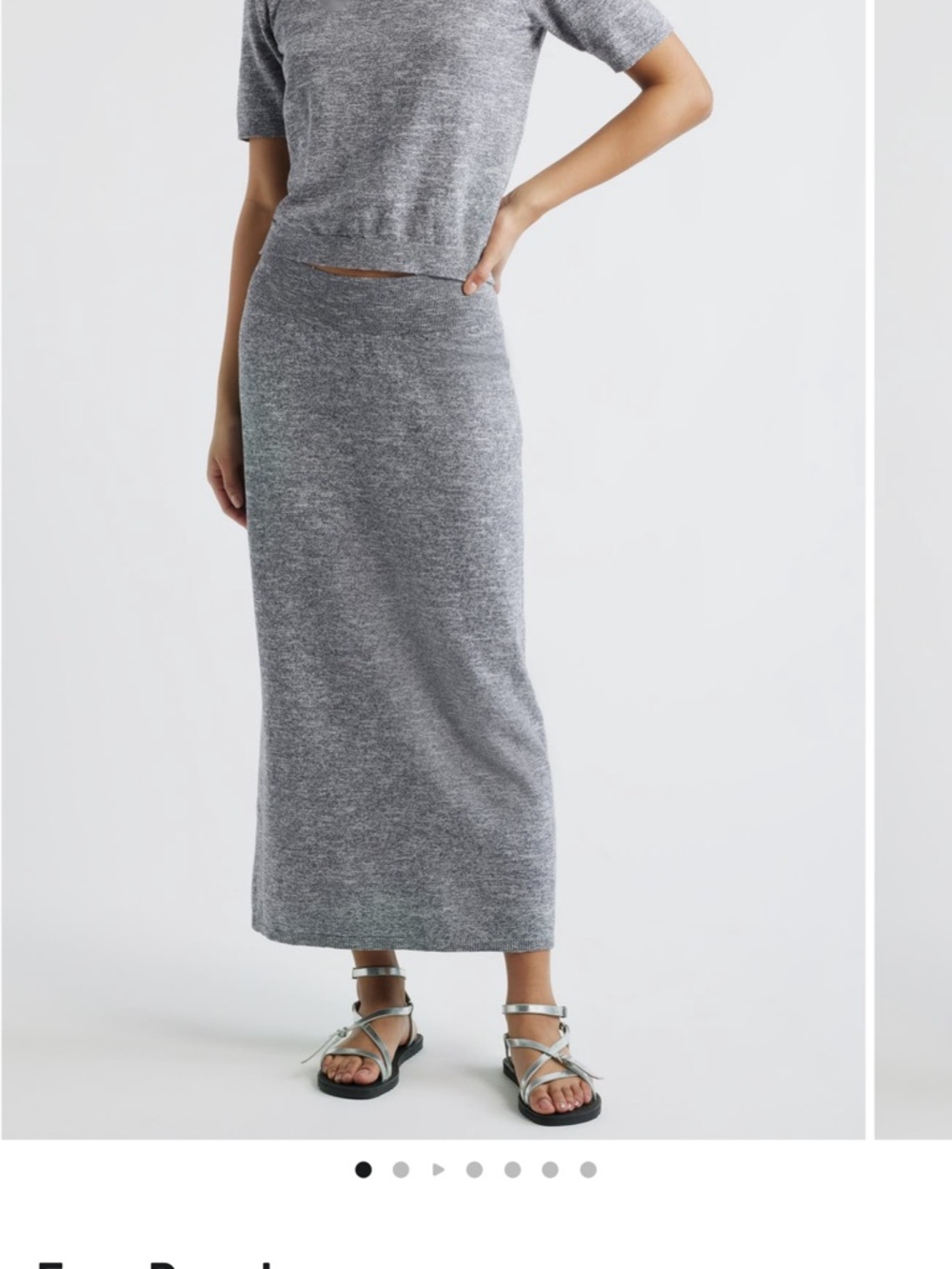 Free People Isabella cotton & linen knit sweater & maxi skirt set